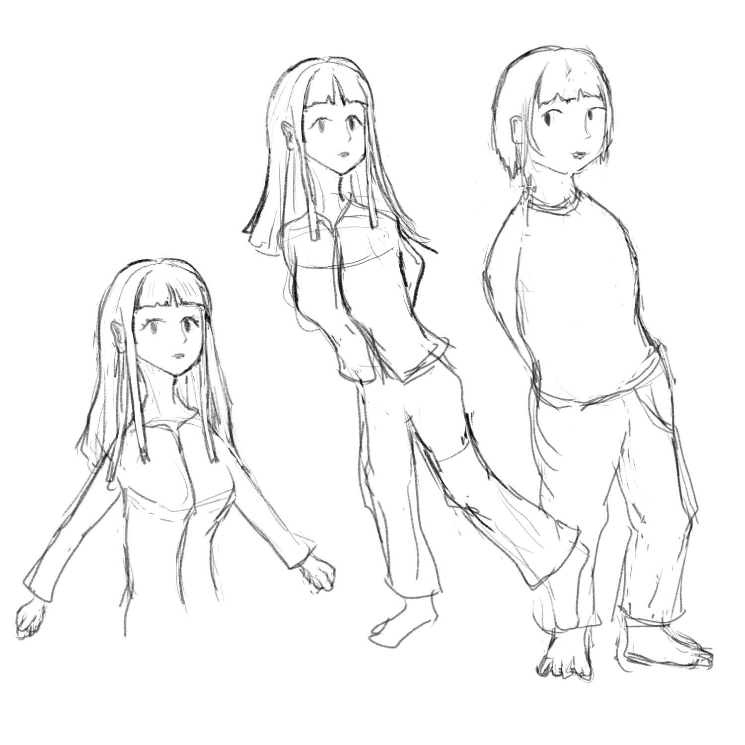 キャラクターのスケッチ
